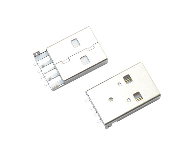 USB AM 4P 沉板SMT 白鐵